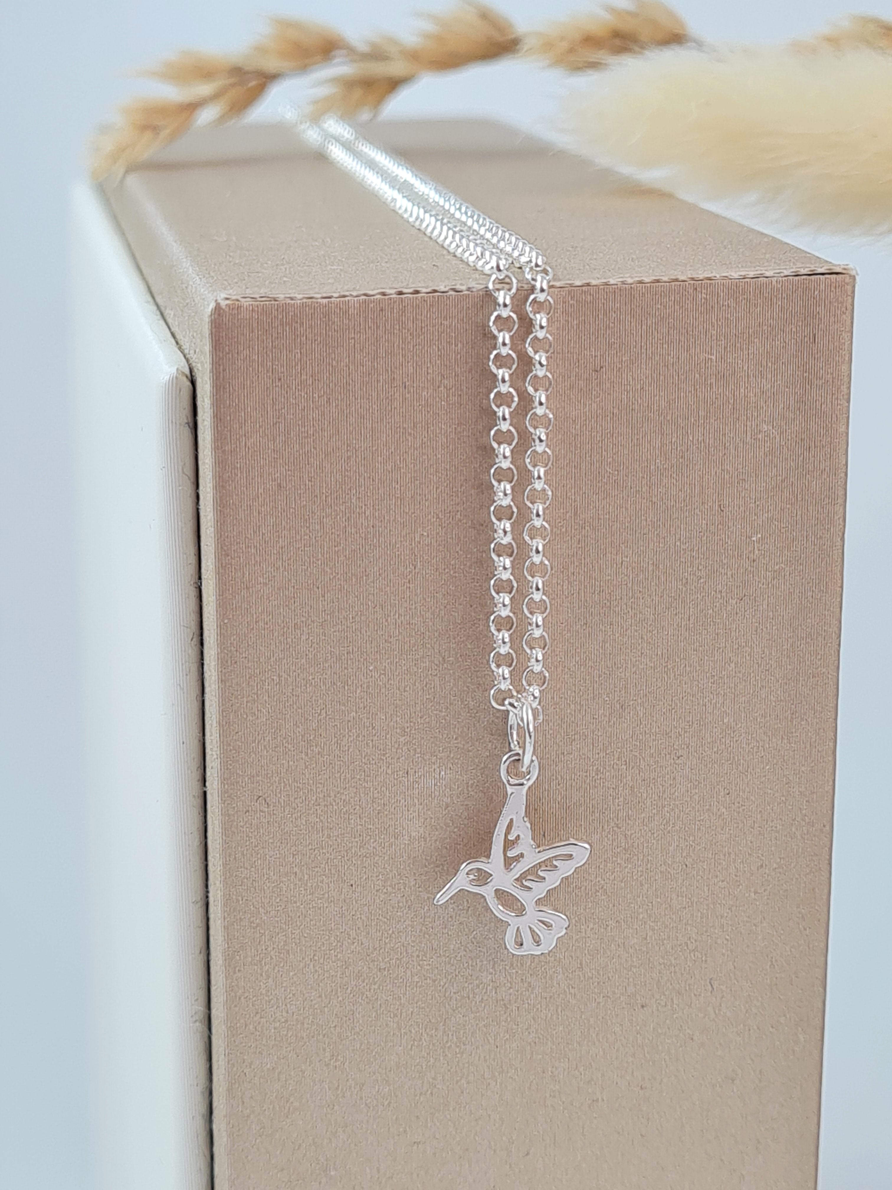 Kinderschmuck - Mädchen Halskette Kolibri 925 Silber (KHS 21)