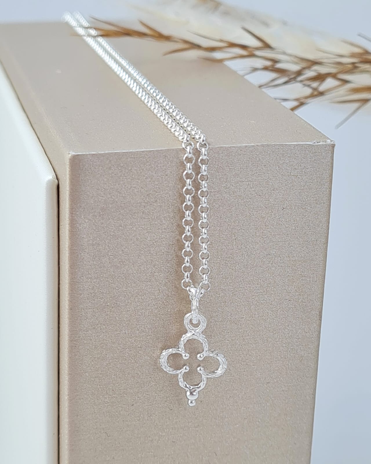 Kinderschmuck - Silber Halskette mit Blumen Anhänger (KHS 6)