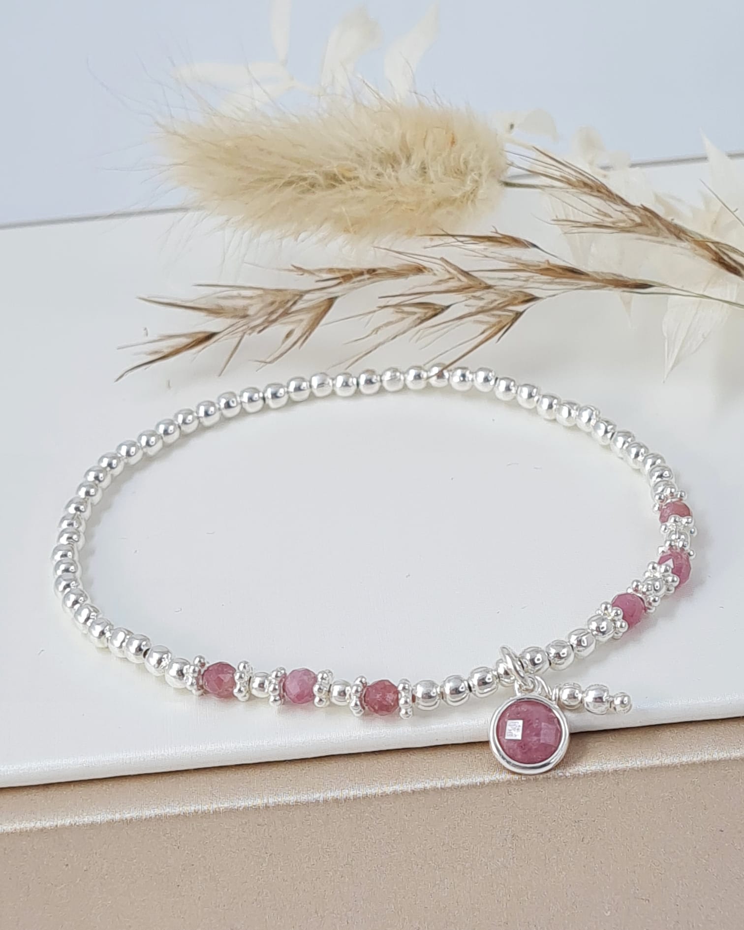 Turmalin Armband mit 925 Sterling Silber (DAB 180)