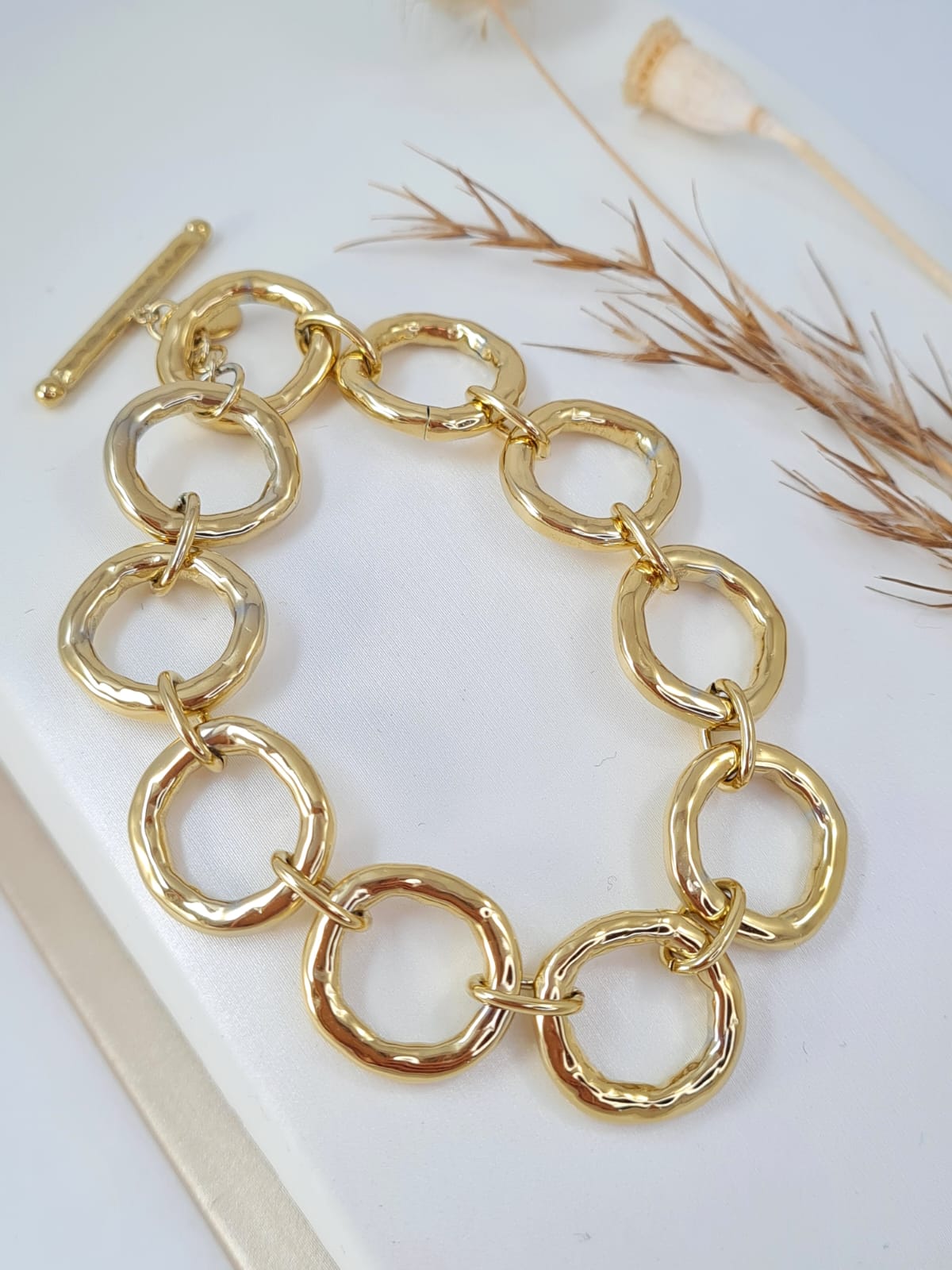 Chunky Chain Edelstahl Armband vergoldet (EDAB 7)