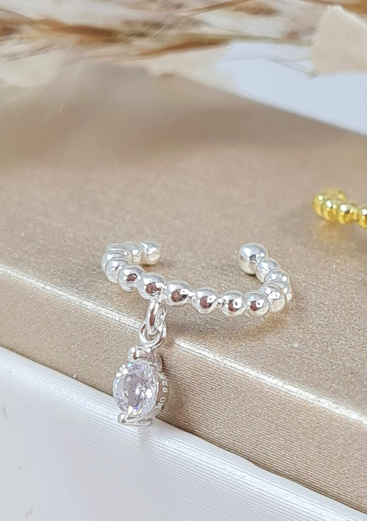 Silber Ear Cuff mit Zirkonia Anhänger  (DOS 115)