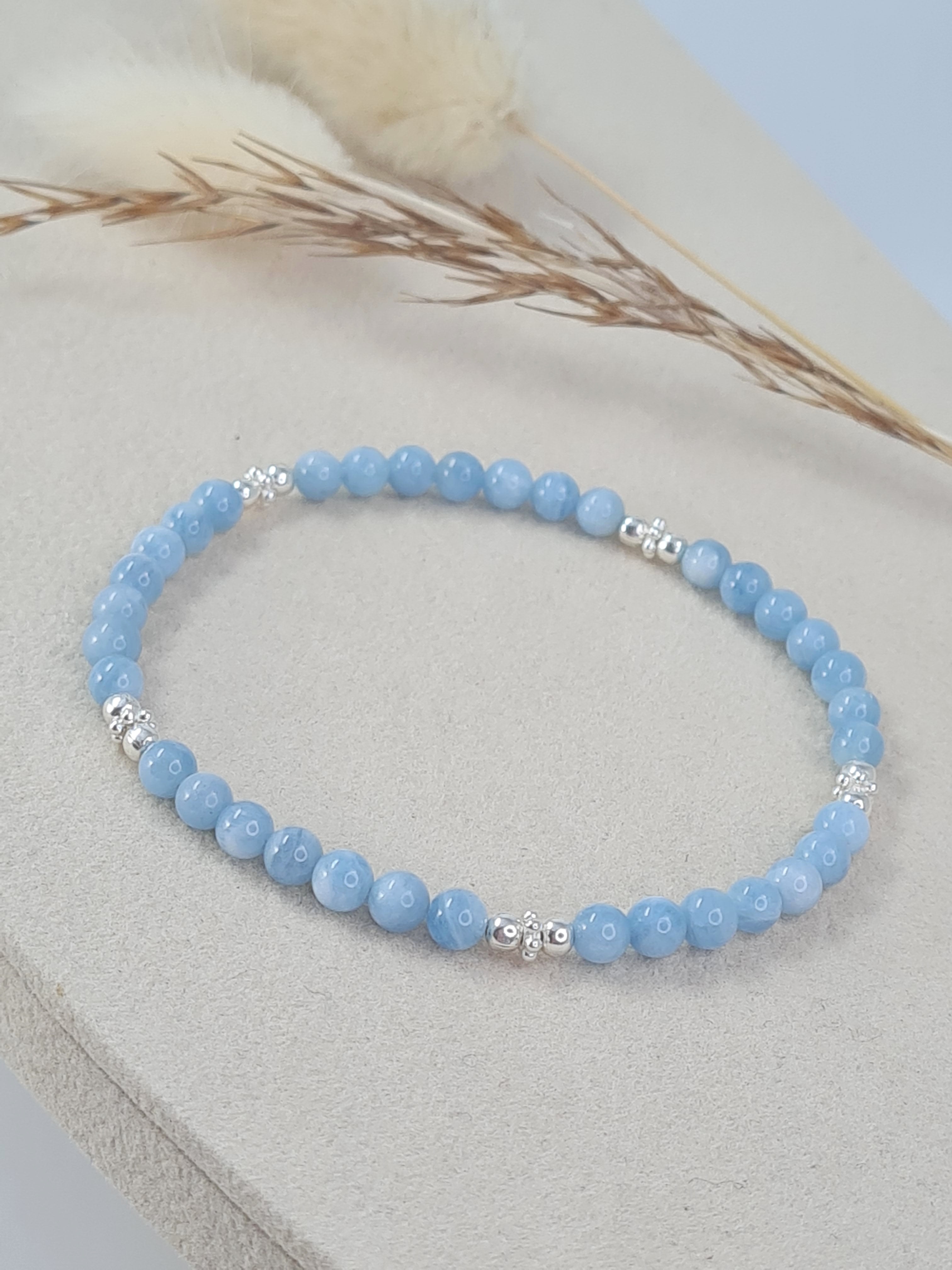 Aquamarin Armband mit Silber 925 * (DAB 212)