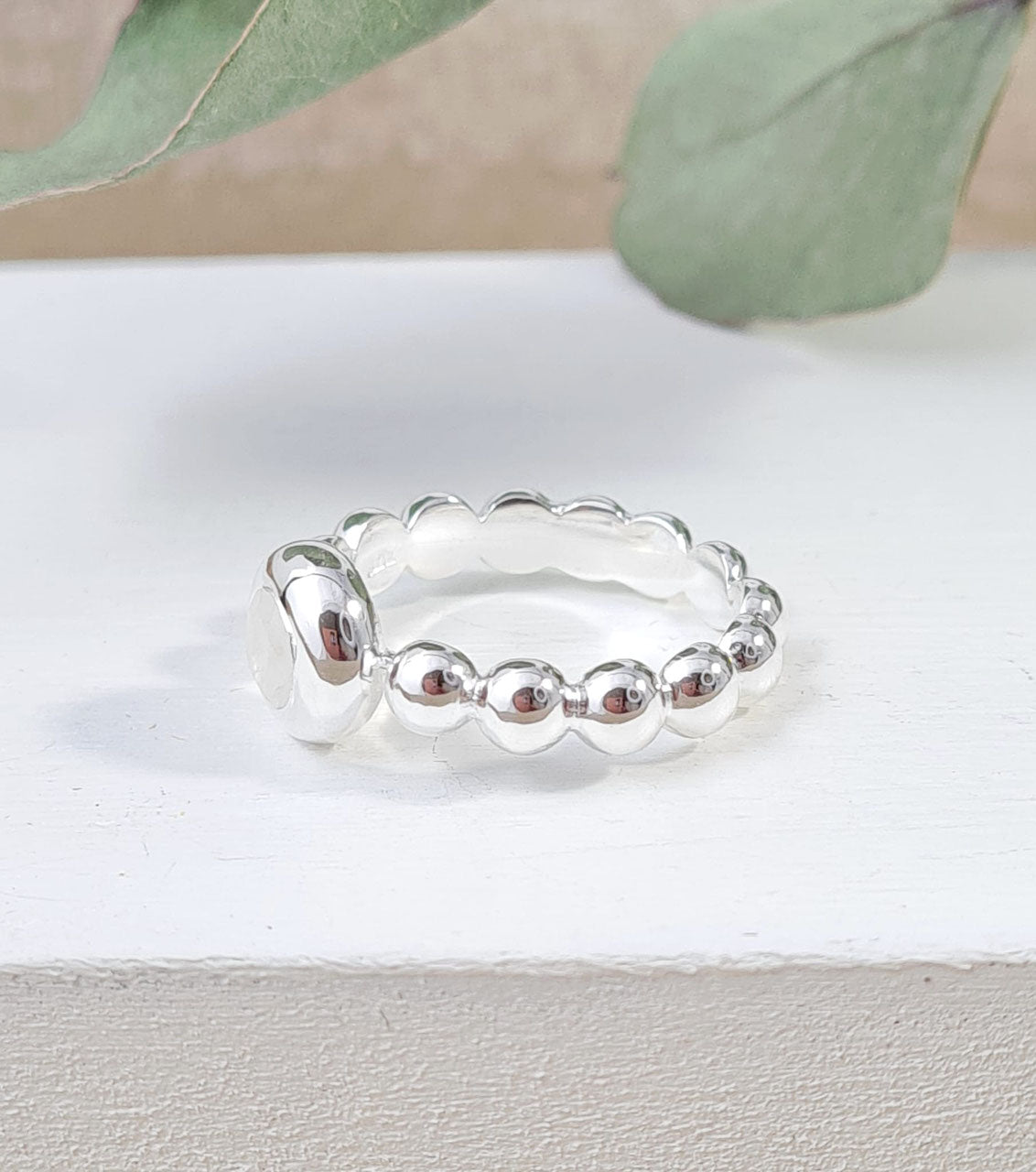 Ring aus Sterlingsilber 925 mit Mondstein oder Labradorit (DFR 57)