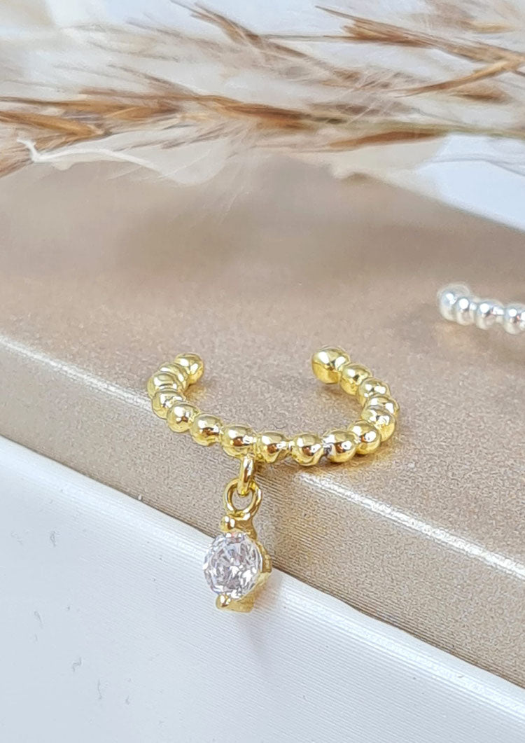Earcuff aus vergoldetem Silber und Zirkonia (DOS 120)