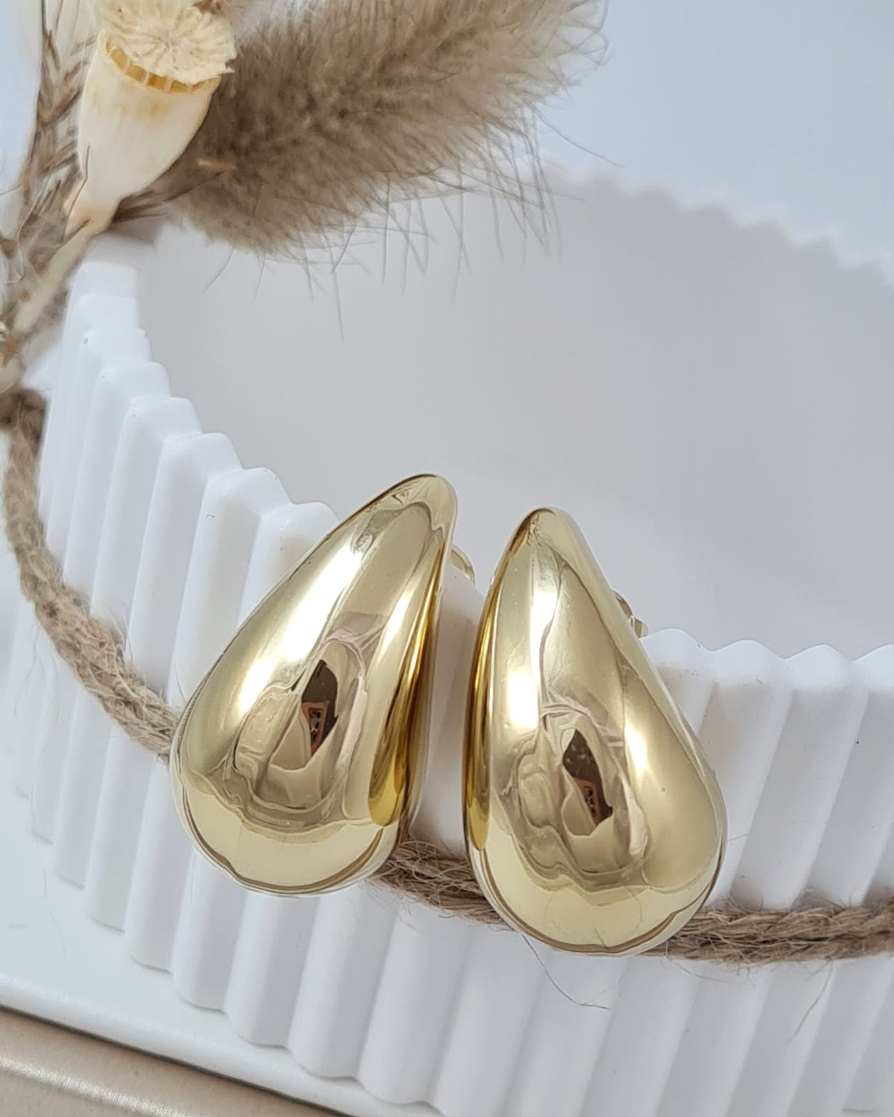 Tropfen Ohrringe Edelstahl vergoldet (EOS 3)