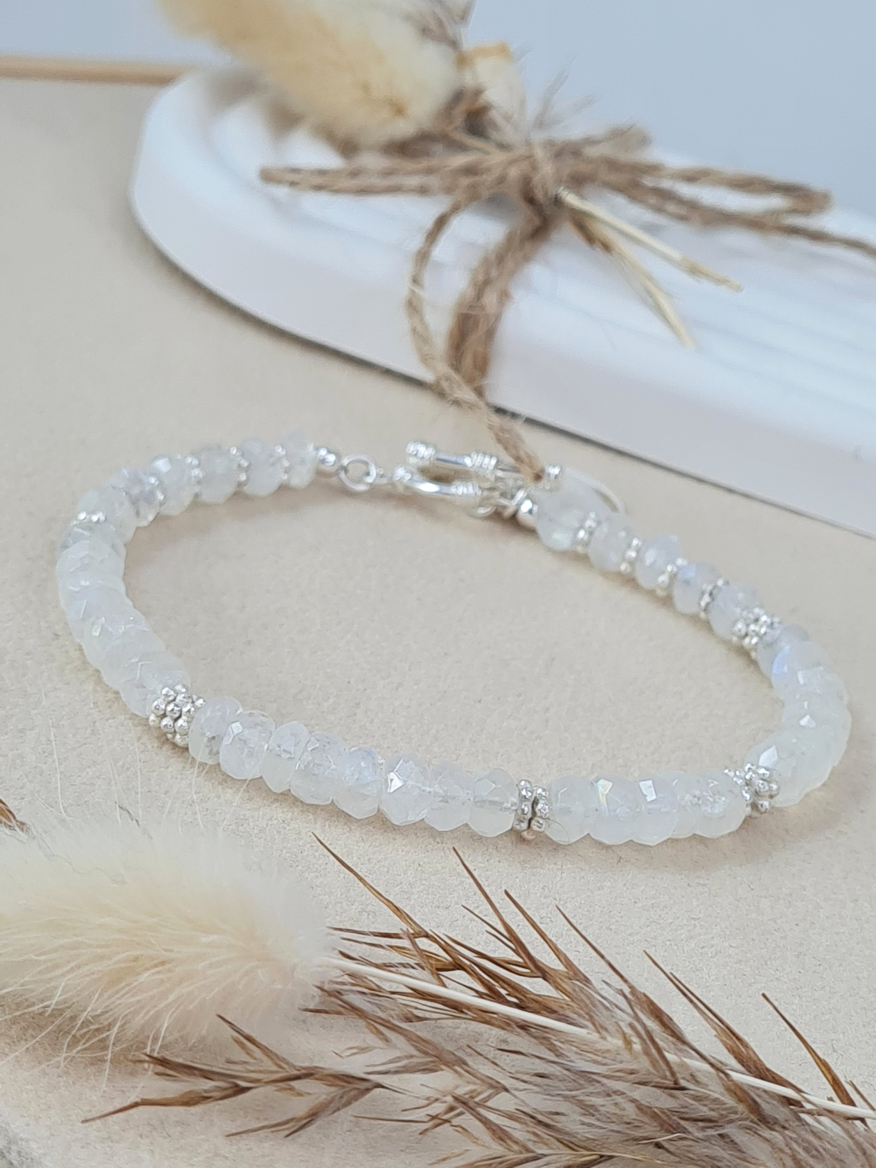 Regenbogen Mondstein Armband - PINK SAND (DAB 113)