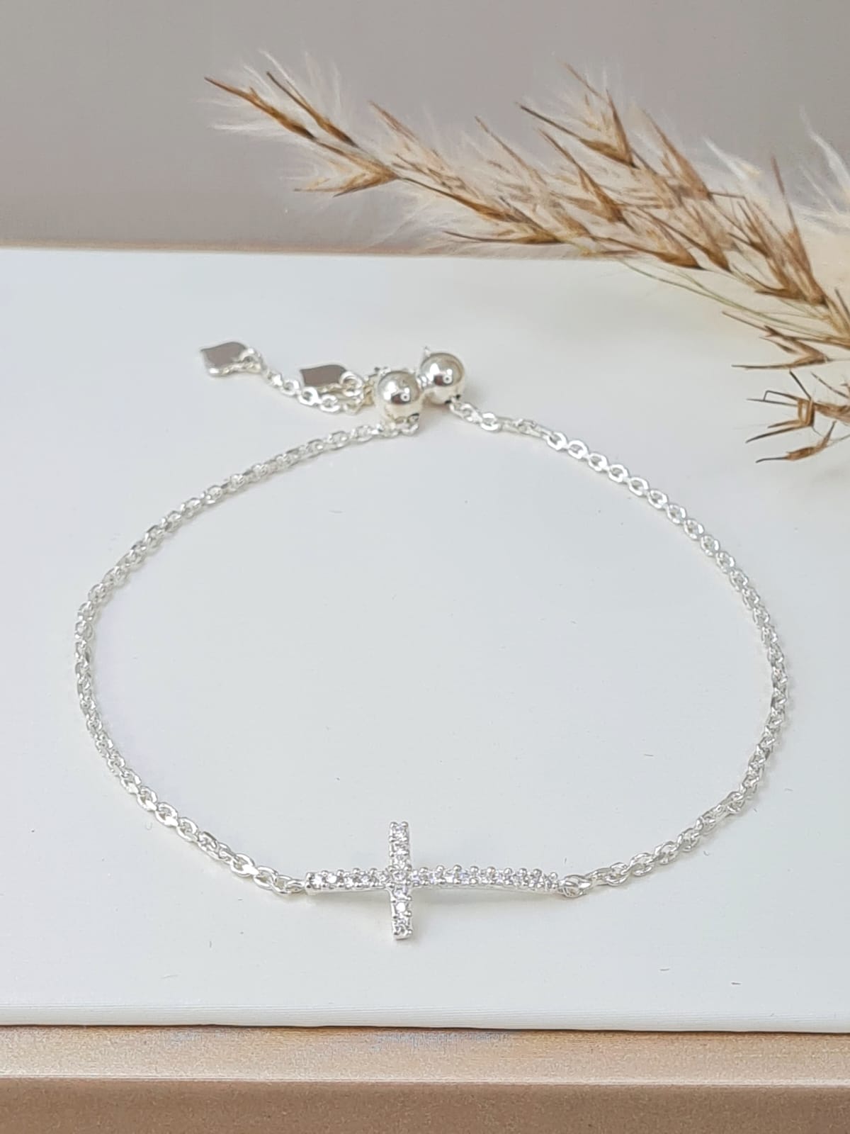 Silber Armkette mit Kreuz (DABS 2)