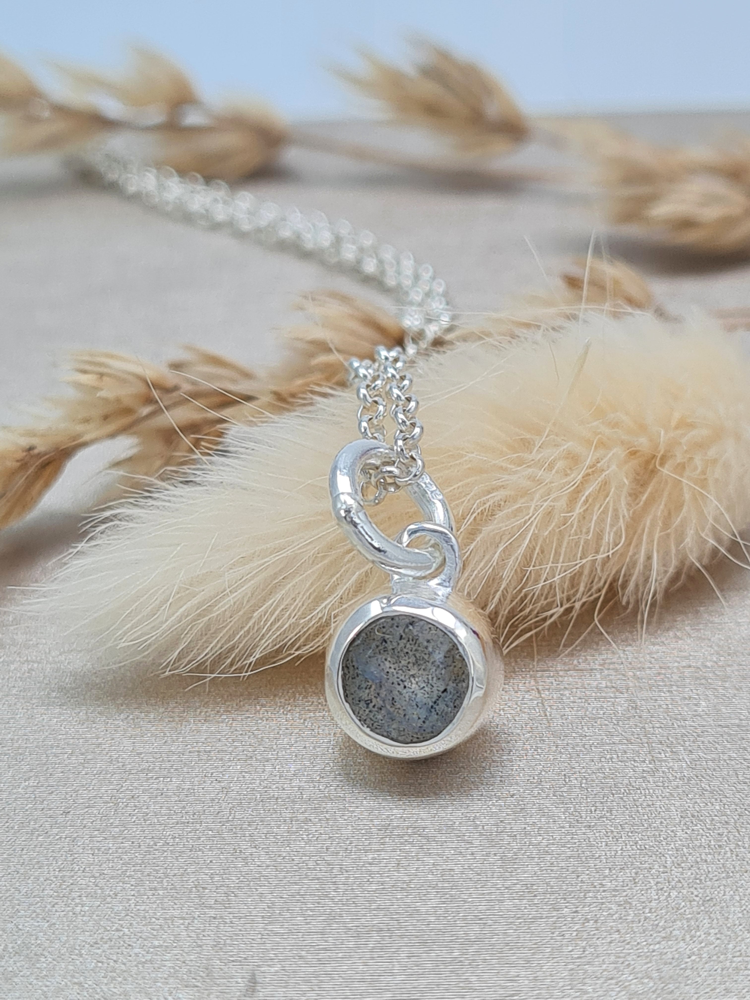 Silberkette mit Labradorit | 925 Sterling Silber (DHS 127)