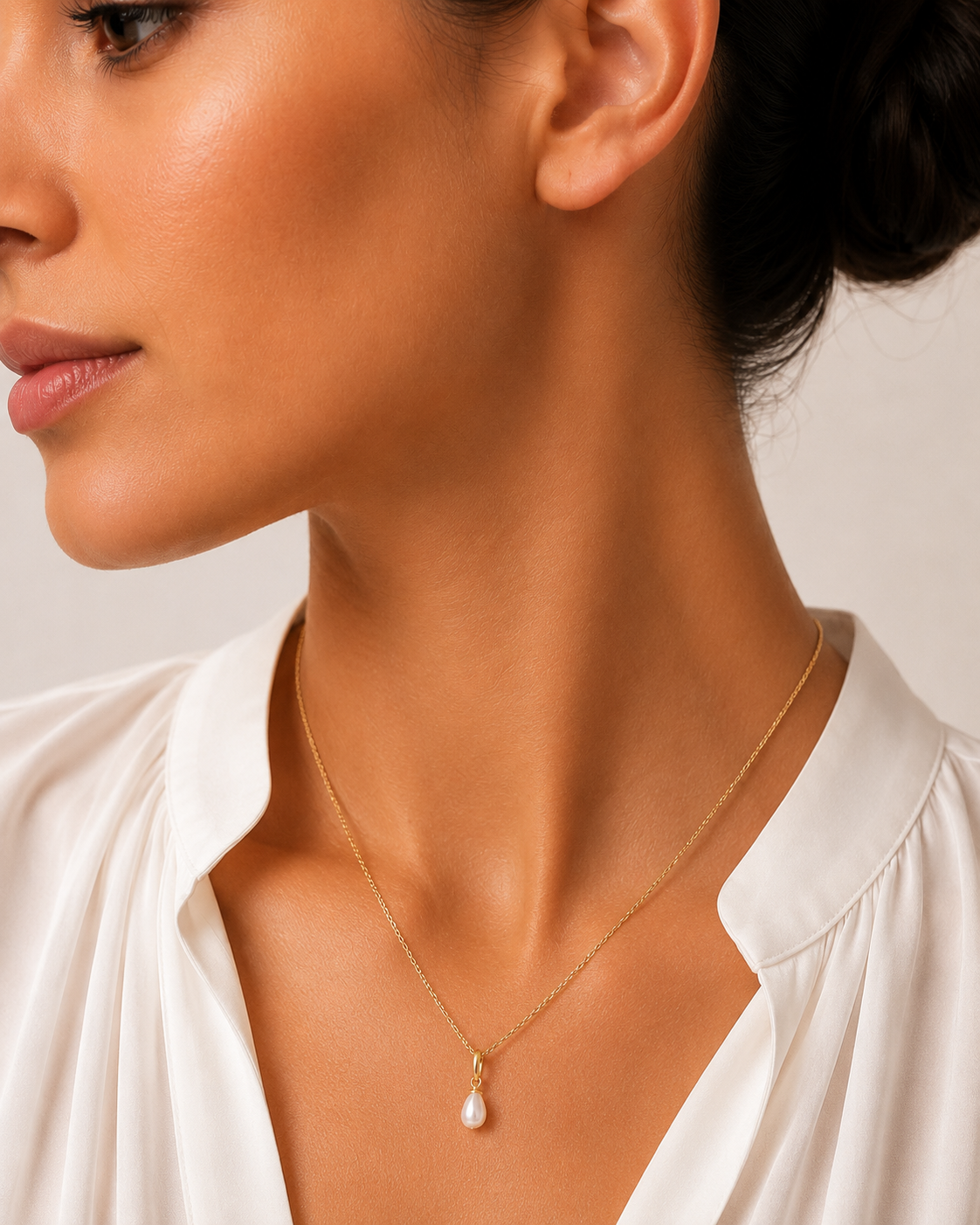 Vergoldete Perlenkette – zeitlos & elegant | Silber 925