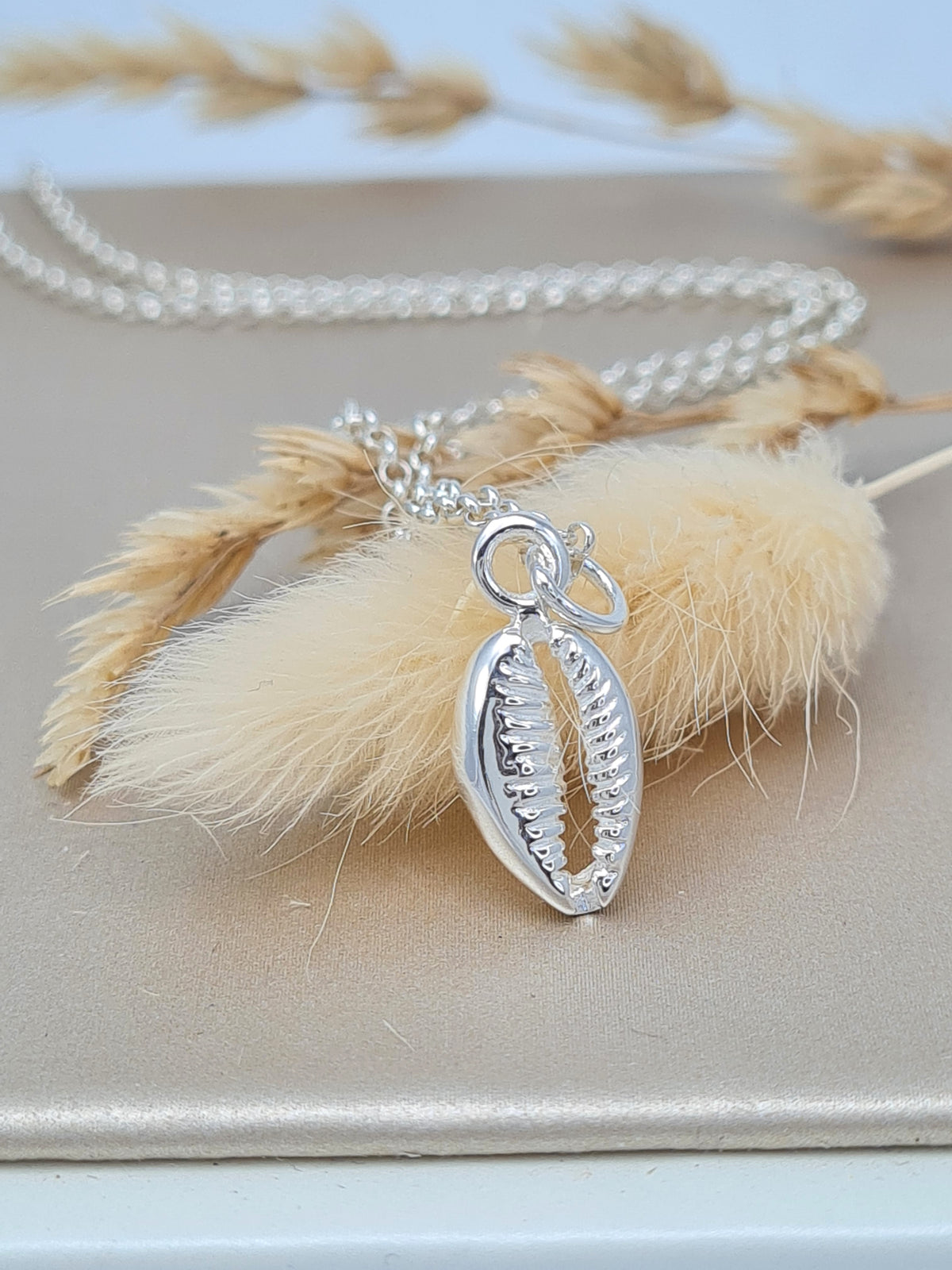 Kauri-Muschel Halskette 925 Silber – Maritimer Schmuck (DHS 135)