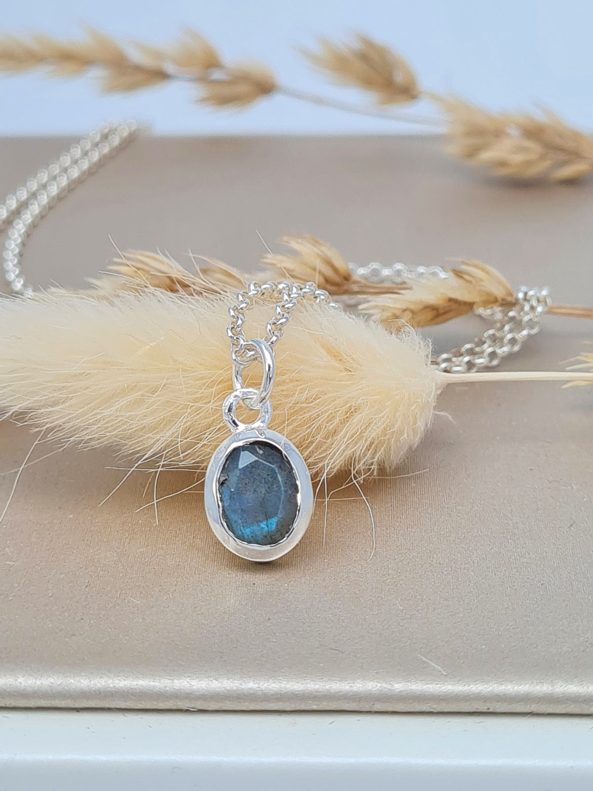 Labradorit Halskette 925 Silber – Edelsteinschmuck (DHS 131)
