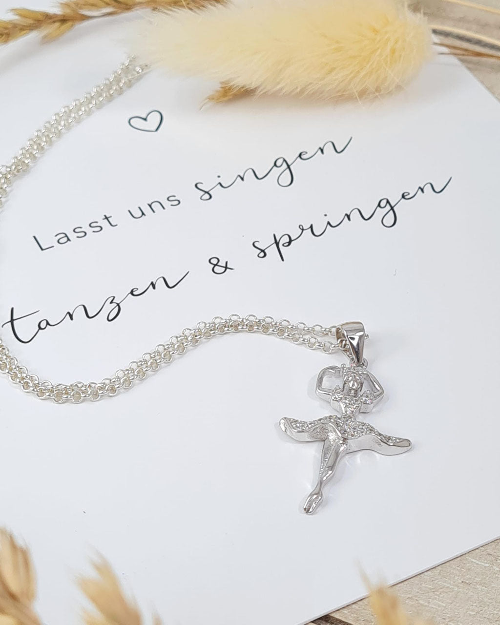 Kinderschmuck - Mädchenkette mit Ballerina Anhänger (KHS 11)