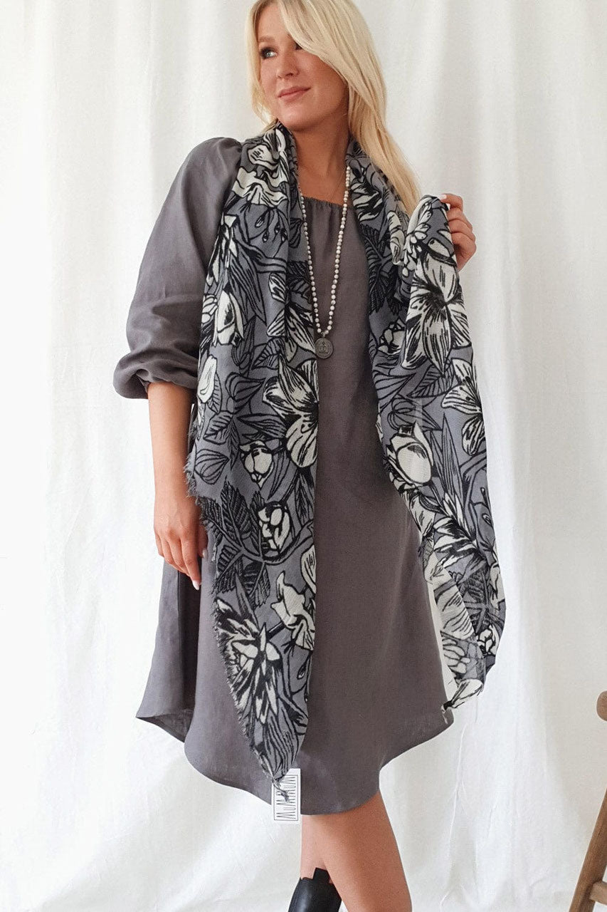 Schal "FLORINA GREY"  (S18)
