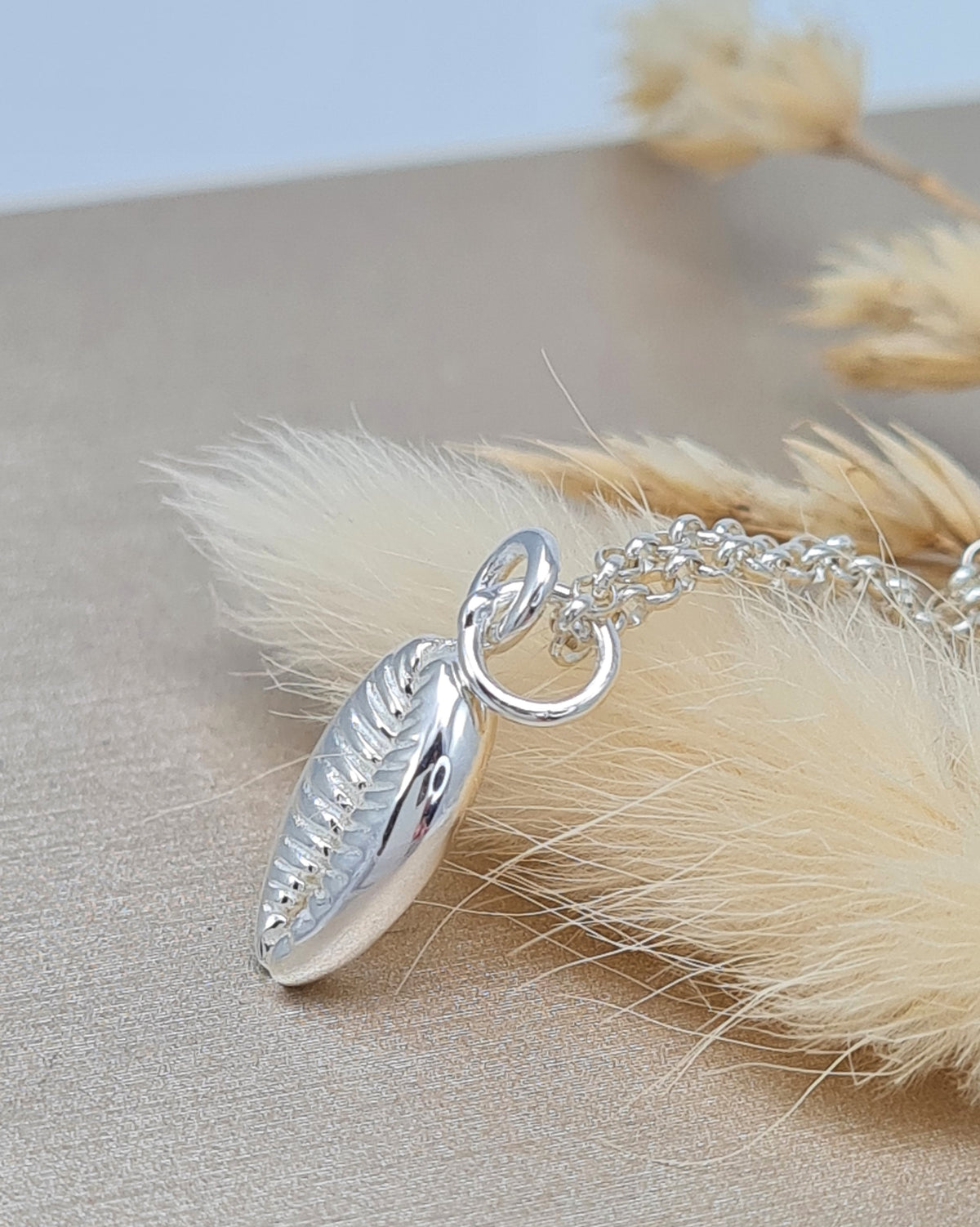 Kauri-Muschel Halskette 925 Silber – Maritimer Schmuck (DHS 135)
