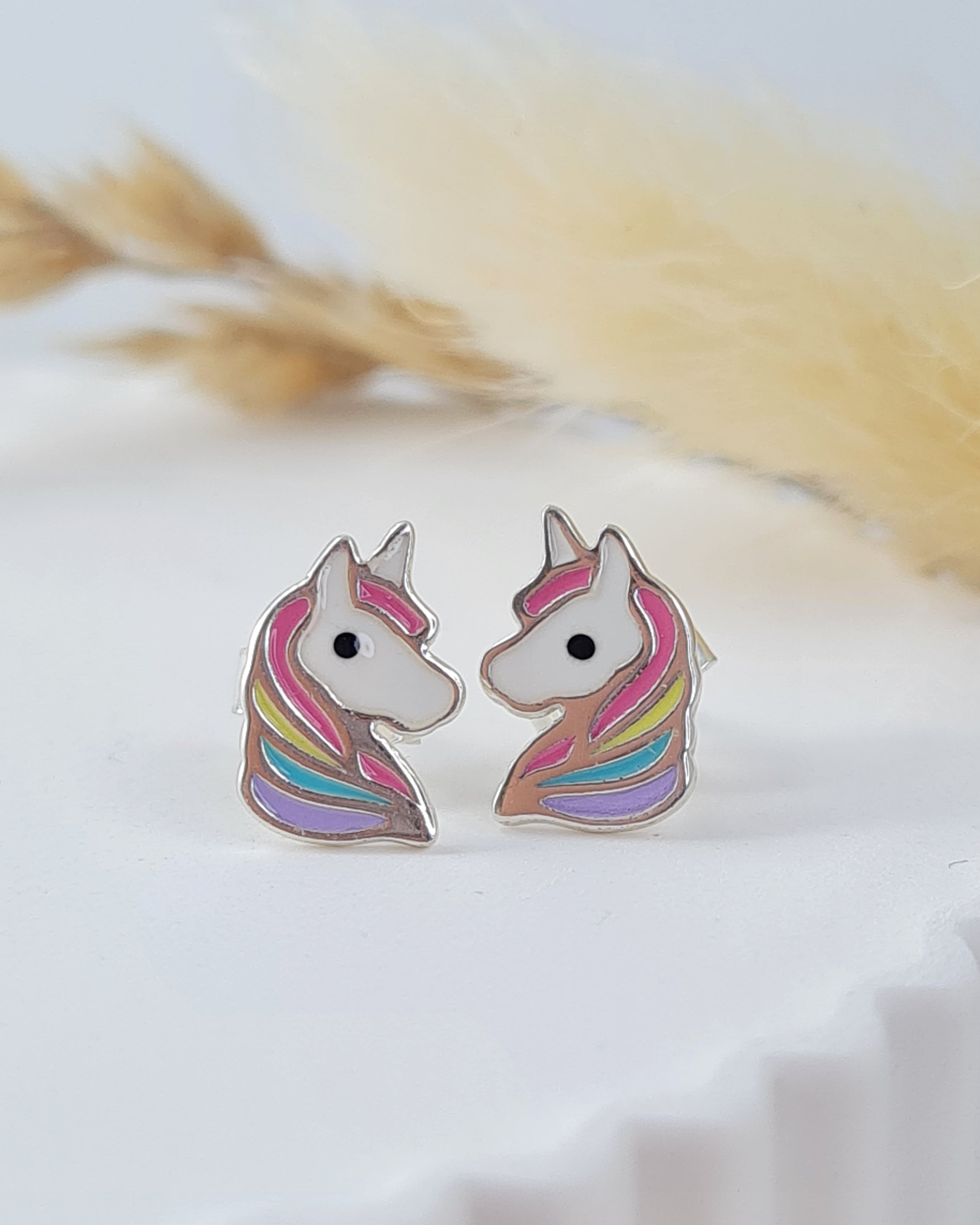 Mädchen Ohrstecker Einhorn