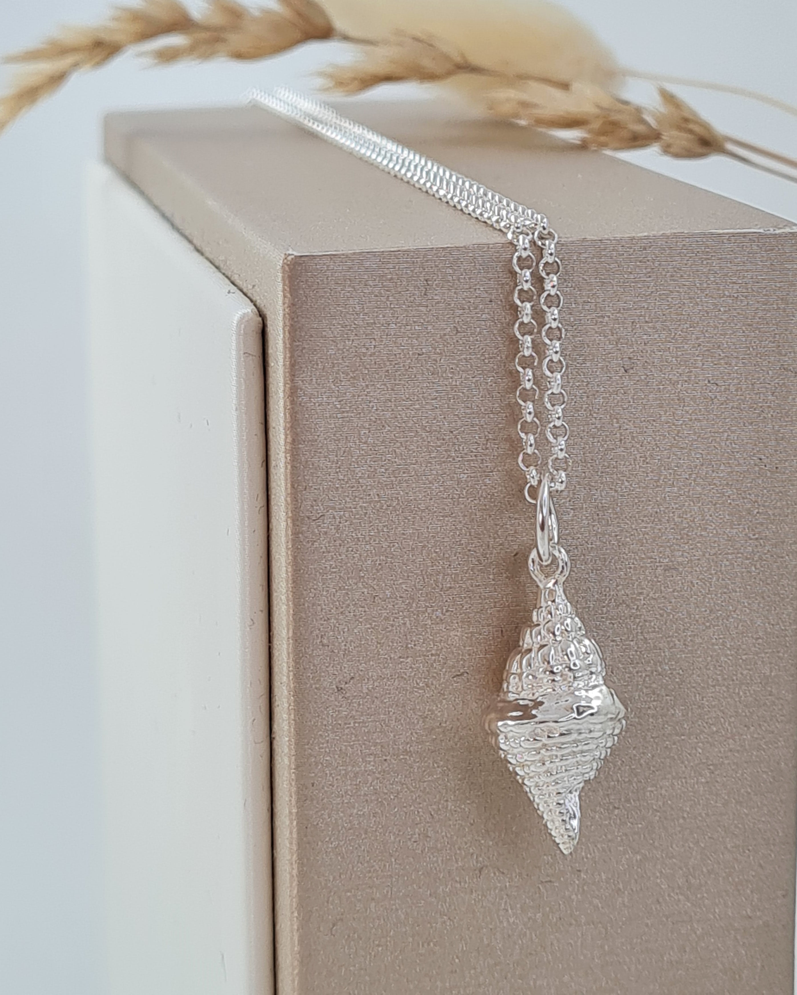 Damen Silberkette mit Muschel Anhänger | 925 Silber (DHS 106)